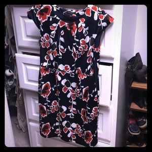 Banana Republic navy polyester silky dress size 6